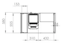 Plan coté du CaféMotion, vue de dessus