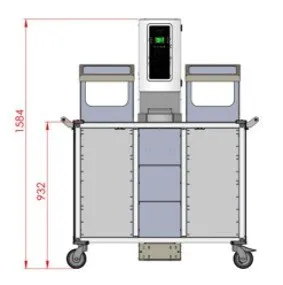 Plan coté du CaféMotion XL, vue de face