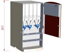 Vue intérieure du ServiceJug 5315 (hauteur 877 mm)