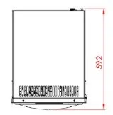 Plan coté du ServiceJug 5315, vue de profil (profondeur 592 mm)